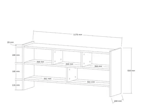 TV stolek Pera - Walnut
