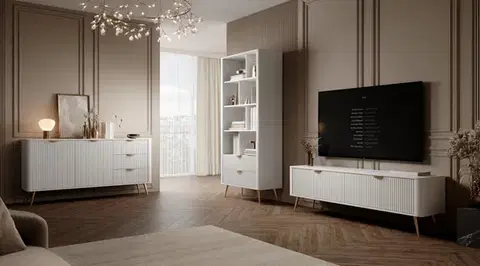 ArtLas Komoda LINA 138 D3S | bílá