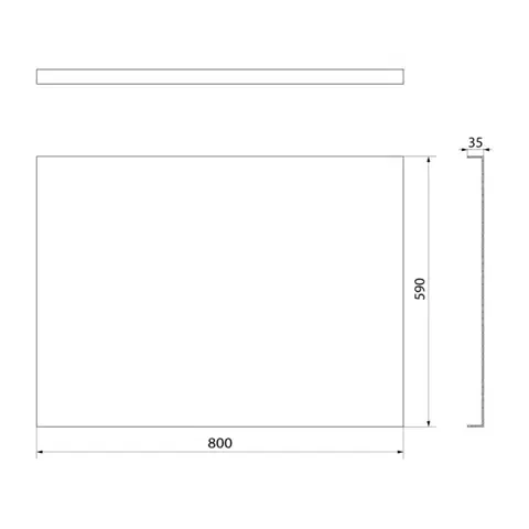 POLYSAN PLAIN panel boční 80x59cm 72696