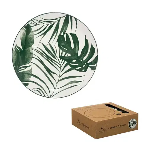 Secret de Gourmet Sada 6 dezertních talířů I Gourmet 19 cm zelená