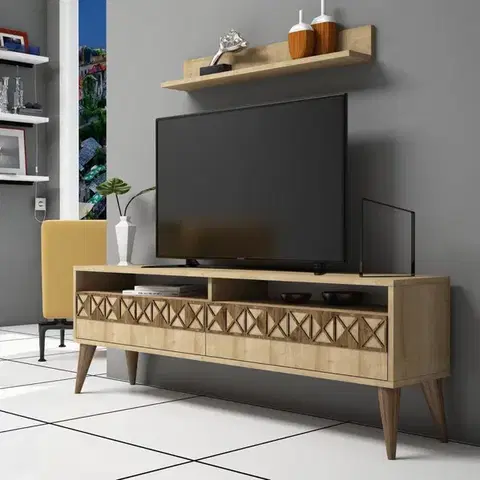 TV stěna / Sestava pod TV Line - Oak