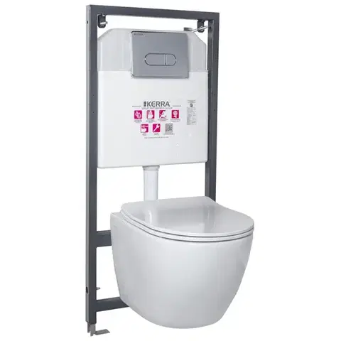 KERRA Instalační set WC Kasos + tlačítko Pacific (chrom) 5907548118097