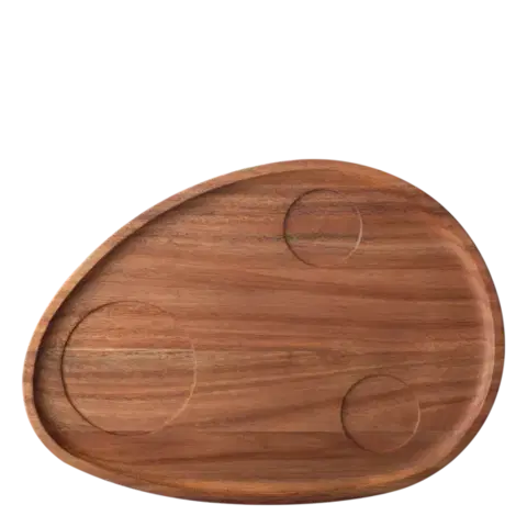 Podnos Triangle Akát 35 x 25 cm se zapuštěním – FLOW Wooden - 593700