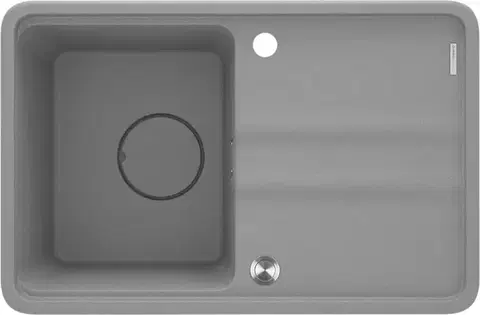 DEANTE Momi metallic grey Granitový dřez, 1-bowl with drainer ZKM_S11A