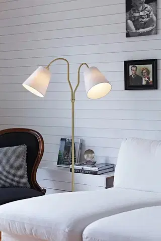 MARKSLOJD Markslöjd Modena stojací lampa mosaz/bílá