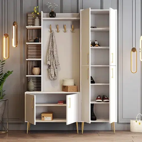Předsíňová stěna Viyana Da - White, Gold