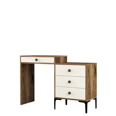 Toaletní stolek Lizbon 554 - Walnut, Cream