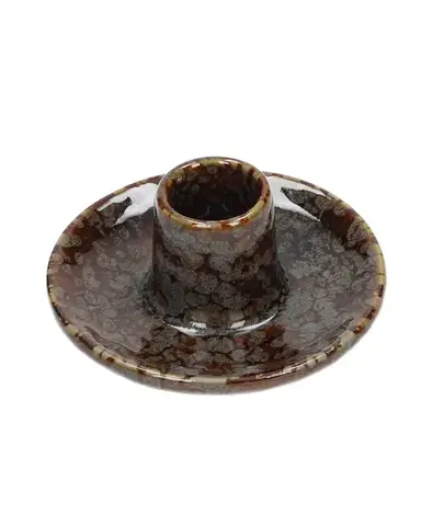 Svícen Single 9x6cm brown