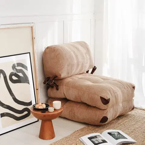 Křeslo Fold Kadife Camel