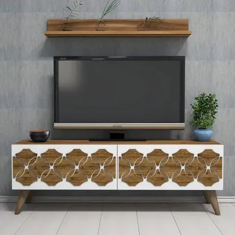 TV stěna / Sestava pod TV Nisan - Walnut