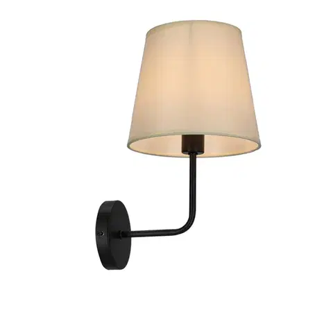 Matná černo-béžová nástěnná lampa Pasteri