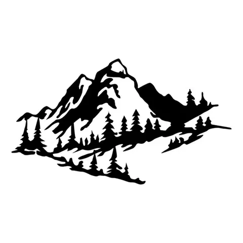 Dekorativní kovový doplněk na zeď Mountain 2