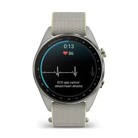 Garmin Approach® S72 – 47 mm Titanová luneta Silver/Citron 010-04148-04