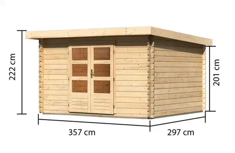 Dřevěný zahradní domek BASTRUP 7 Lanitplast