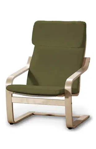 Sedák na křeslo IKEA Poäng barva zelená látka pletený vzor