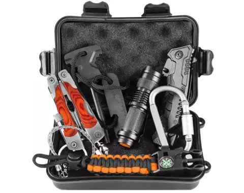 Sada pro přežití NEO TOOLS 8v1 - praktický dárek pro dobrodruhy
