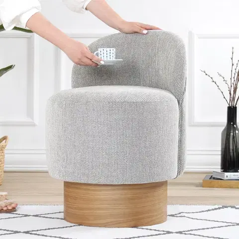 Taburet  Barren Puf Grey