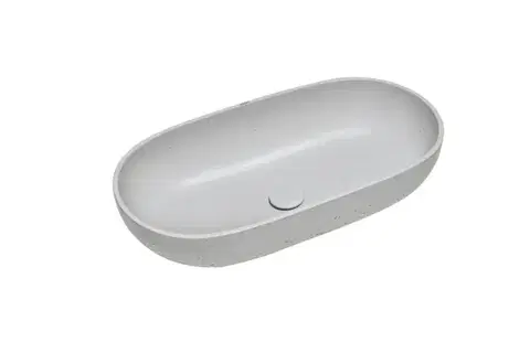 Umyvadlo na desku SAT Cemento 65x35 cm šedá bez přepadu CEM6535TS CEM6535TS