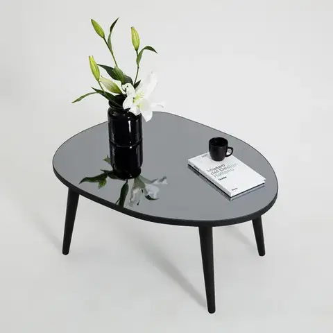 Konferenční stolek Gusto - Black, Fume