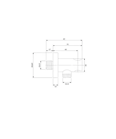 OMNIRES Úhlové dopojení chrom /CR/ 8873-KCR
