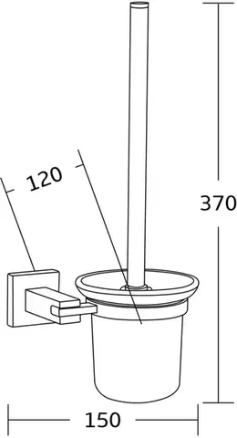 MEXEN Vane WC štětka, chrom 7020950-00