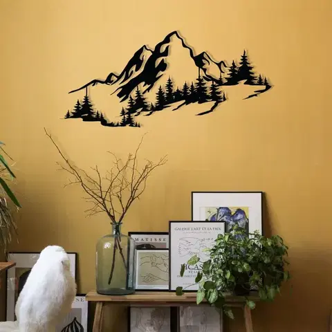 Dekorativní kovový doplněk na zeď Mountain 3
