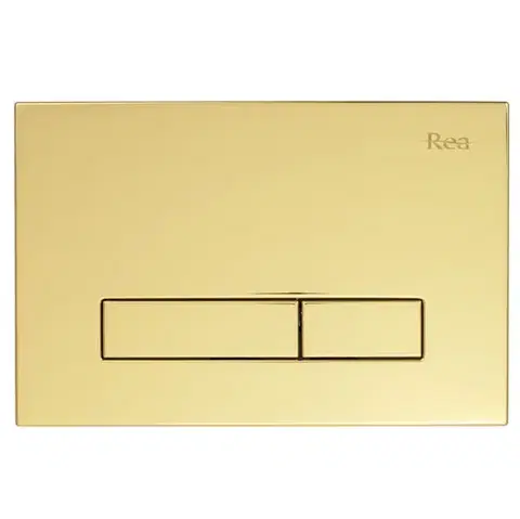 REA/S Podomítkový WC systém K011A-Q + tlačítka I Brush Gold KPL-E9560