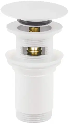 DEANTE Click-Clack bianco zátka pro umyvadlo nebo bidet, s kovovou objímkou univerzální NHC_A10U