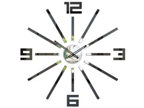 ModernClock 3D nalepovací hodiny Big Sheen černé