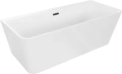 MEXEN/S Volta vana volně stojící 170 x 75, bílá, sifon a přepad černá 51131707500-70