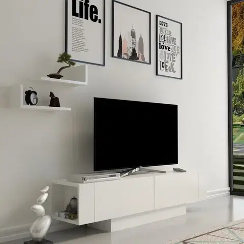TV stolek Matera - White, White