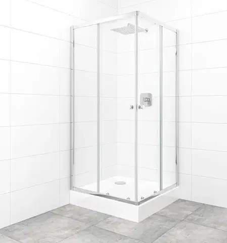 SAT Set sprchového koutu a vaničky, čtverec 90x90 cm Multi Basic SIKOBKMUQ90CRT SIKOBKMUQ90CRT
