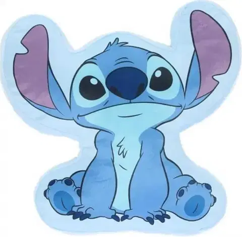 3D mikroplyšový dětský polštářek Lilo and Stitch modrý Setino