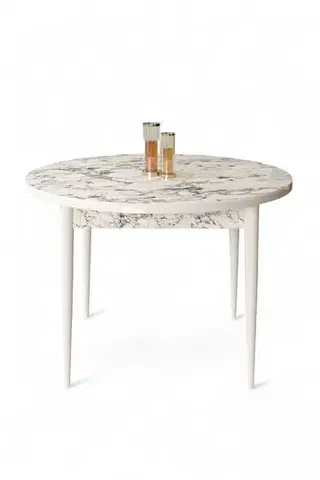 Jídelní stůl Rox - White Marble, White