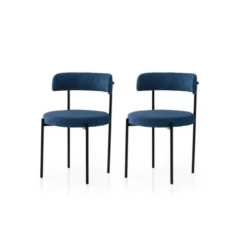Sada jídelních židlí Gini Dark Blue and Black, 2 ks