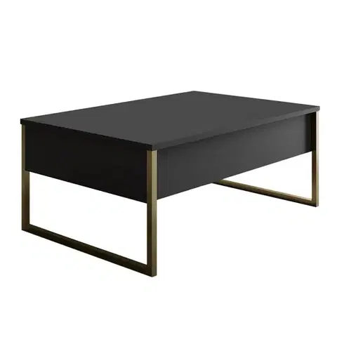 Konferenční stolek Luxe Anthracite and Gold