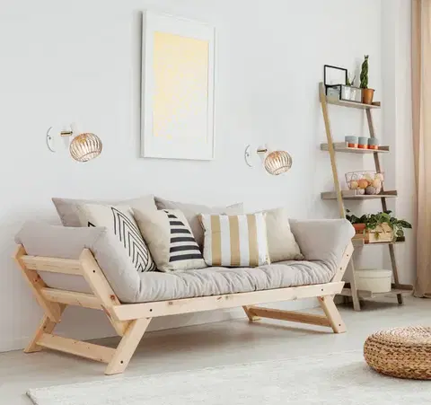Nástěnná lampa 1X40W E14 bílá/zlatá OSLO
