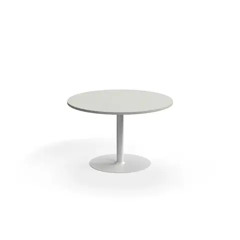 Stůl VERTICUS, Ø1200x720 mm, světle šedá/bílá