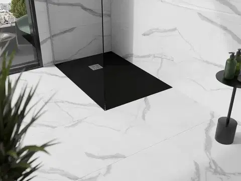 MEXEN Stone+ sprchová vanička obdélníková 120x100, černá 44701012