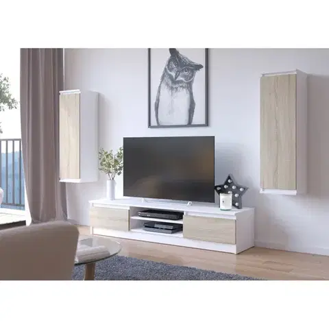 ArtAko TV stolek CLIPS K160 Barva: Bílá / dub sonoma