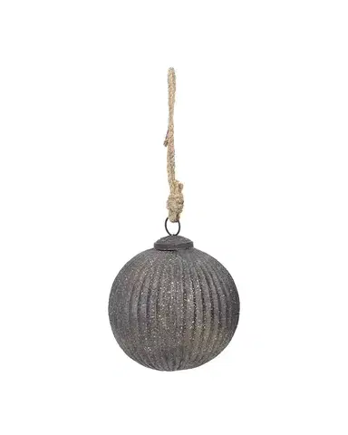 Skleněná baňka Rustic Black 10 cm