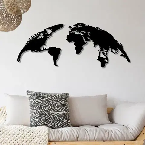Dekorativní kovový doplněk na zeď World Map Large