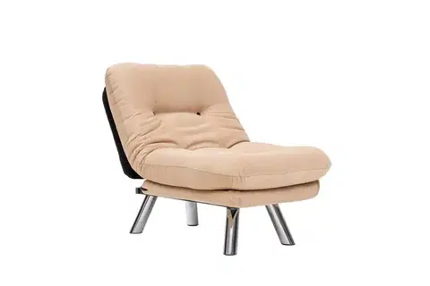 Rozkládací křeslo Misa Small Solo - Cream