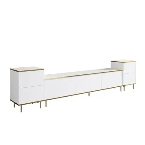 TV stěna / Sestava pod TV Imaj - White, Gold