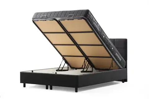 Rám dvoulůžkové postele s čelem Vitalia 150 x 200 - Anthracite