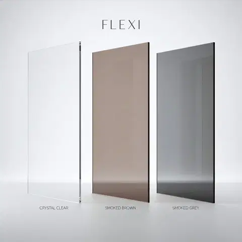 REA/S Sprchová zástěna Flexi Grey / Black 80 KPL-K99186