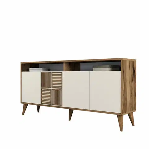 Skříňka Milan Walnut and Cream