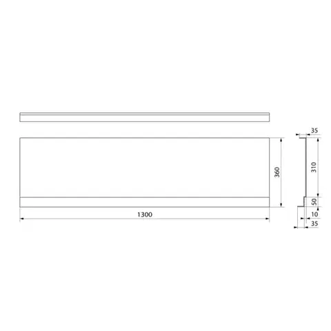POLYSAN DEEP PLAIN NIKA panel 130x36cm 72956