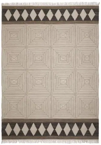 Diamond Carpets India, Ručně vázaný kusový koberec Villa Di Roma DE 2252 Multi Colour, 80x150, hnědá, chodba / předsíň
