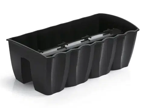 Prosperplast Truhlík na zábradlí CROWL antracit 58cm